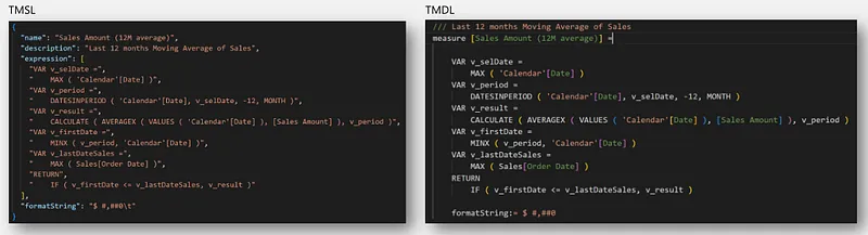 TMSL vs TMDL. Fuente: sqlbits