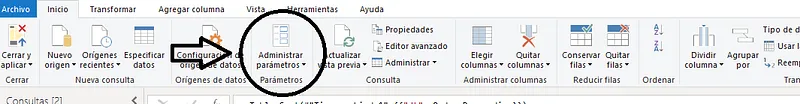 Administrar parámetros