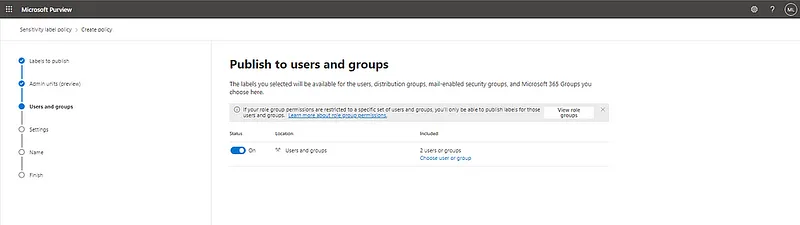 Publicar para usuarios o grupos