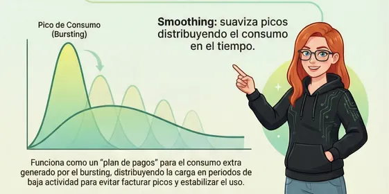 Smoothing: cómo se compensa la deuda de CUs. Imagen generada por IA
