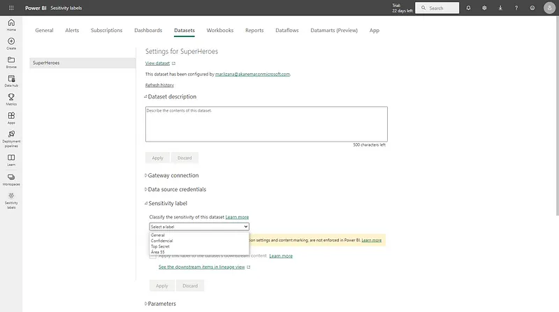 Configuración para el dataset