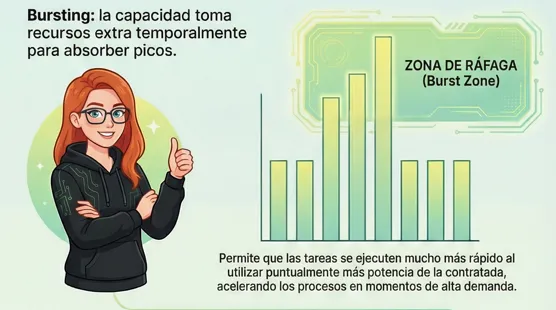 Bursting en Microsoft Fabric: para qué sirve realmente. Imagen generada por IA